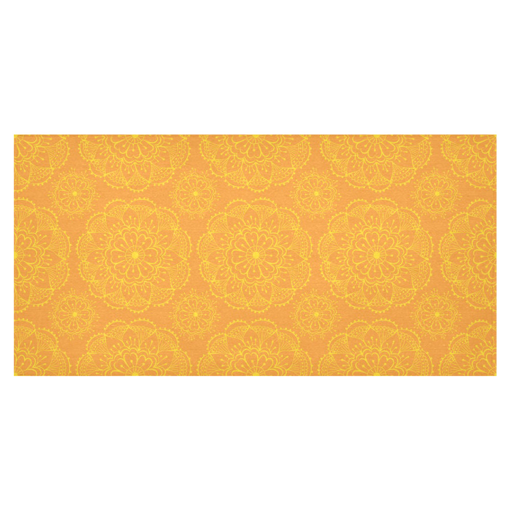 Orange traditional indian element pattern Tablecloth