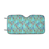 Surfboard Pattern Print Design 05 Car Sun Shade