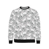 Cute french bulldog head pattern Men's Crew Neck Sweatshirt
