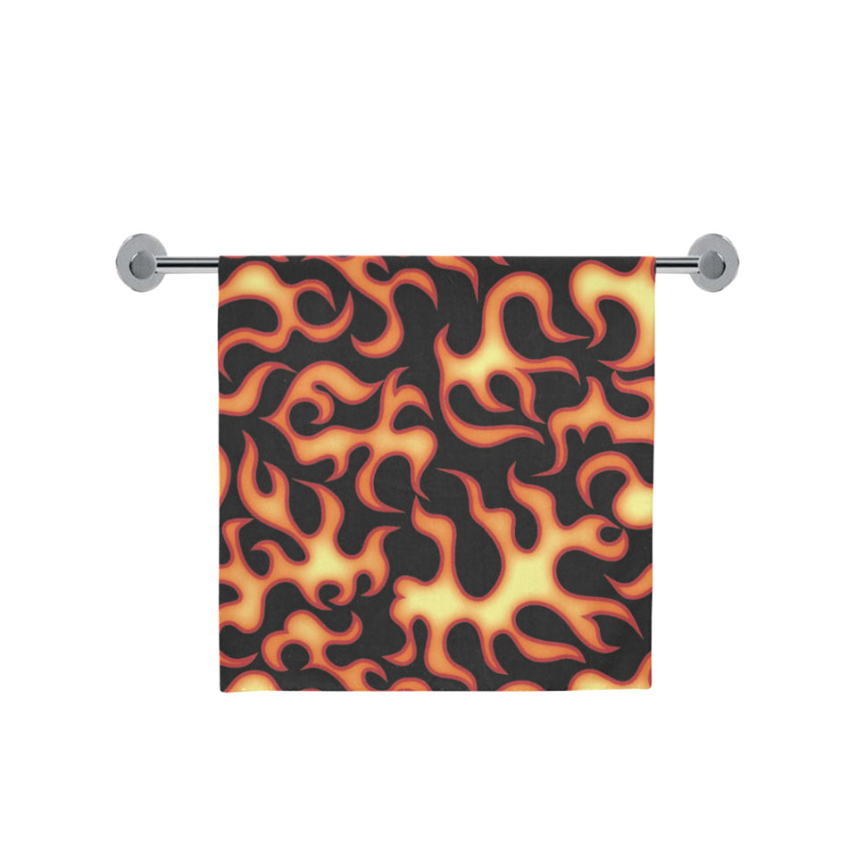 Fire flame dark pattern Bath Towel