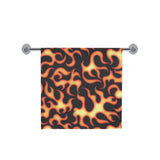 Fire flame dark pattern Bath Towel