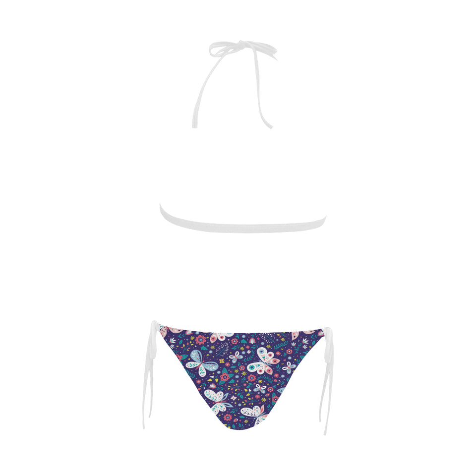 Colorful butterfly flower pattern.eps Sexy Bikinis Two-Piece Swimsuits