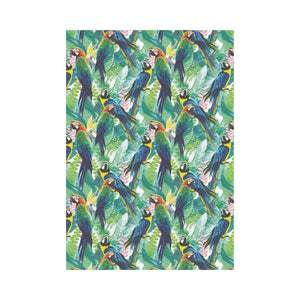 Colorful parrot exotic flower leaves House Flag Garden Flag