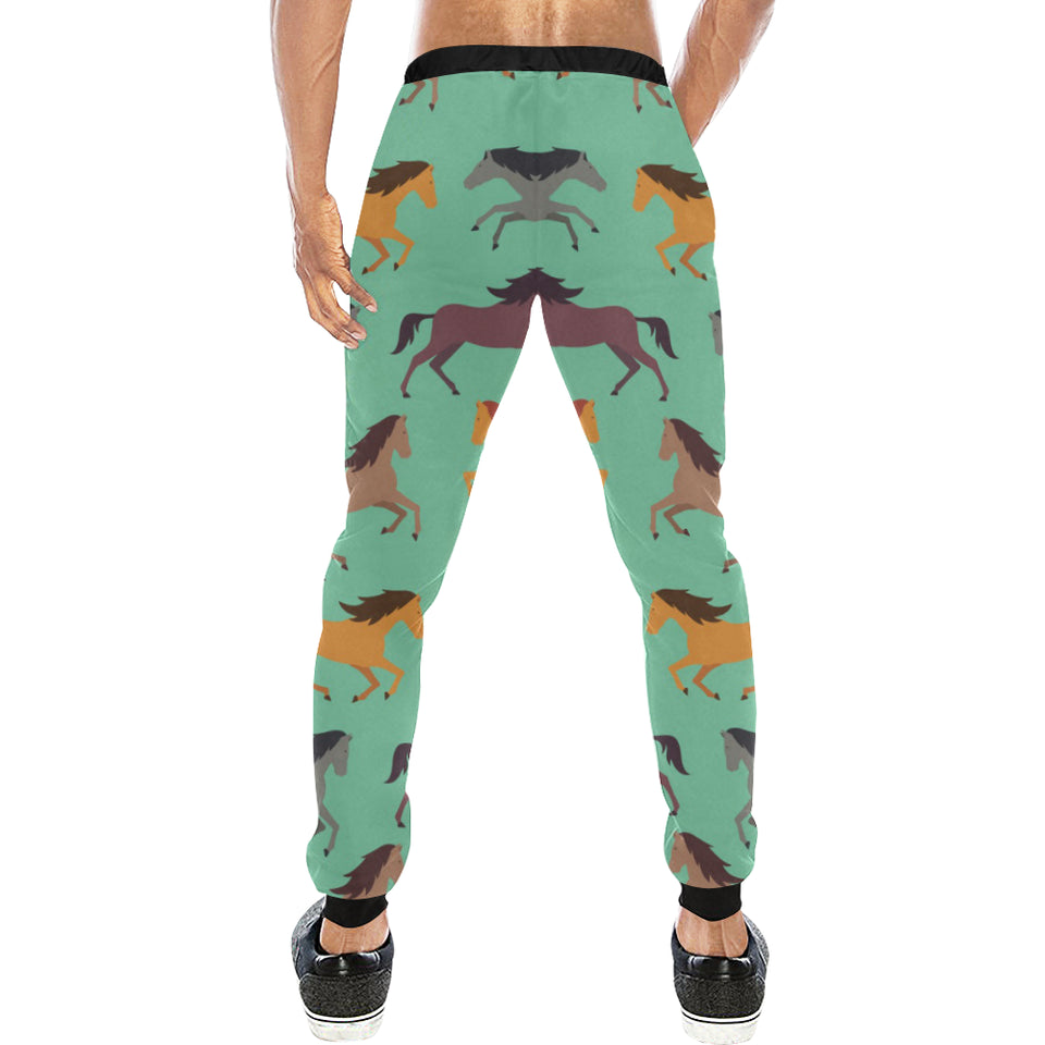 Colorful horses pattern Unisex Casual Sweatpants