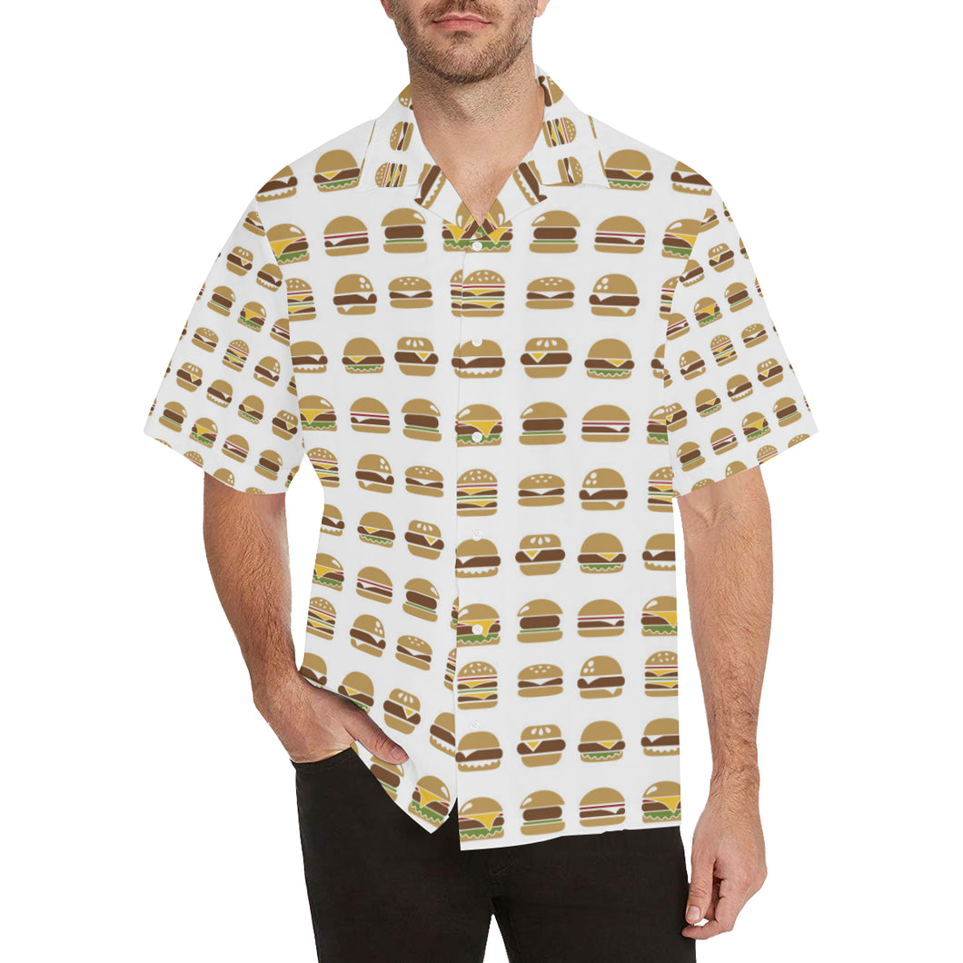 Hamburger Pattern Print Design 02 Men's All Over Print Hawaiian Shirt (Model T58)