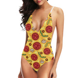 Pizza texture pattern Women's One-Piece Swimsuit