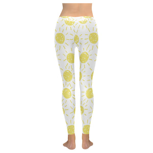 hand drawn sun pattern Women's Legging Fulfilled In US