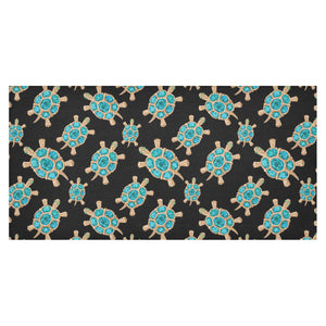 Sea turtle blue stone pattern Tablecloth