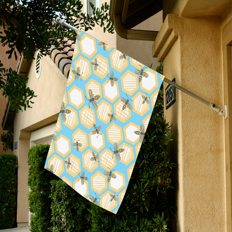 Bee honeycomb pattern House Flag Garden Flag