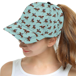 Horses running horses rider pattern All Over Print Snapback Cap