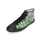 Cactus design pattern copy Men's High Top Canvas Shoes Black