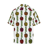 colorful apples leave zebra stripe Men's All Over Print Hawaiian Shirt
