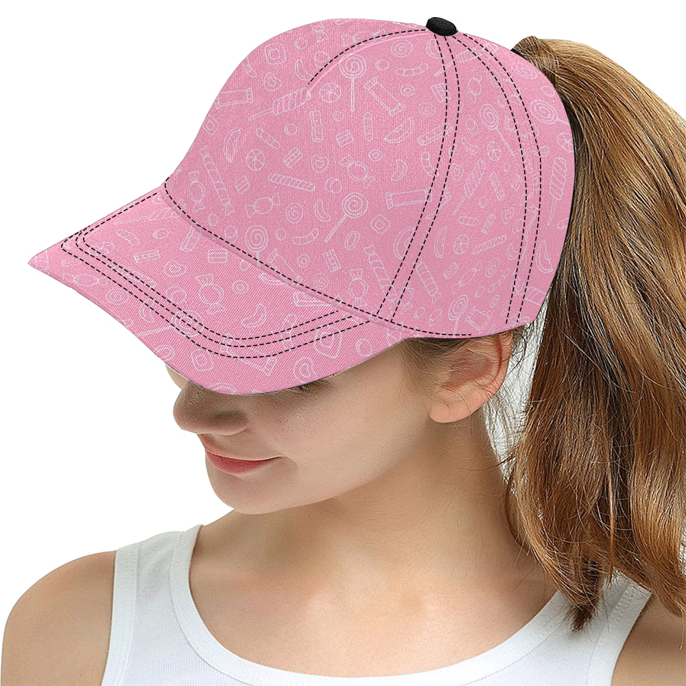 Sweet candy pink background All Over Print Snapback Cap