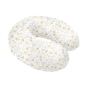 Christmas tree Christmas element Silver gold patte U-Shaped Travel Neck Pillow