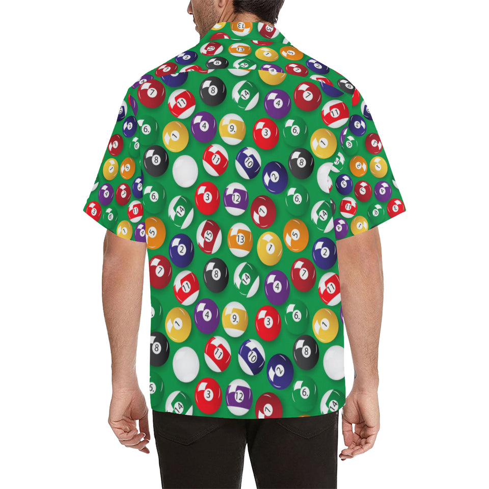 Billiard Ball Pattern Print Design 02 Men's All Over Print Hawaiian Shirt (Model T58)