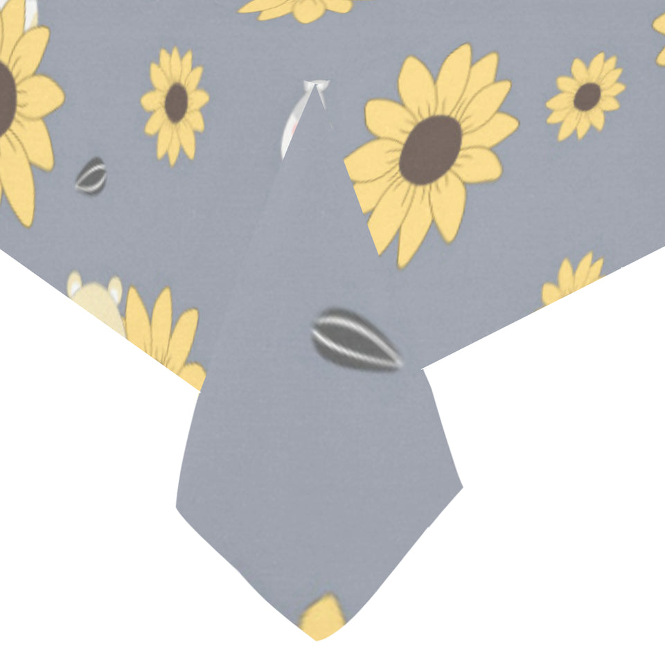 Cute hamster sunflower pattern background Tablecloth