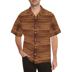 Wood Printed Pattern Print Design 04 Men's All Over Print Hawaiian Shirt (Model T58)