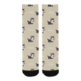 Cute Siberian Husky Crew Socks