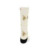 Bee honeycomb seamless design pattern Crew Socks