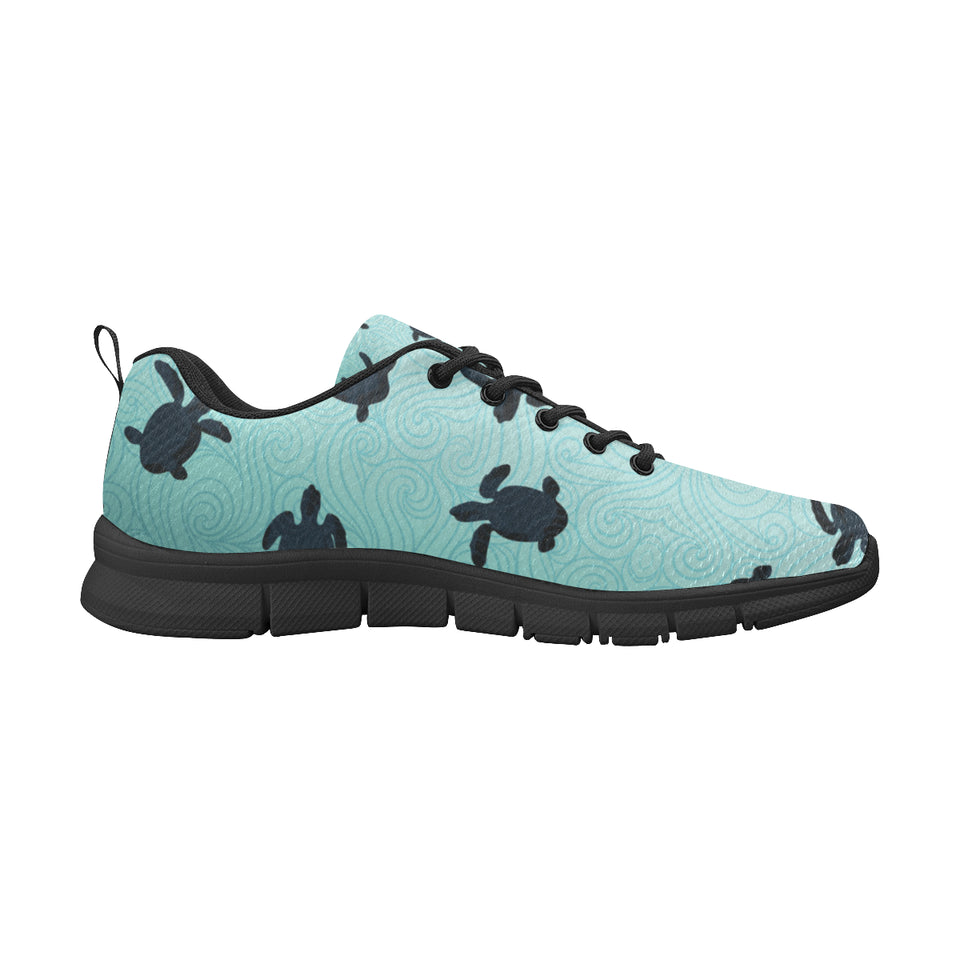 Sea turtle with blue ocean backgroud Men's Sneaker Shoes