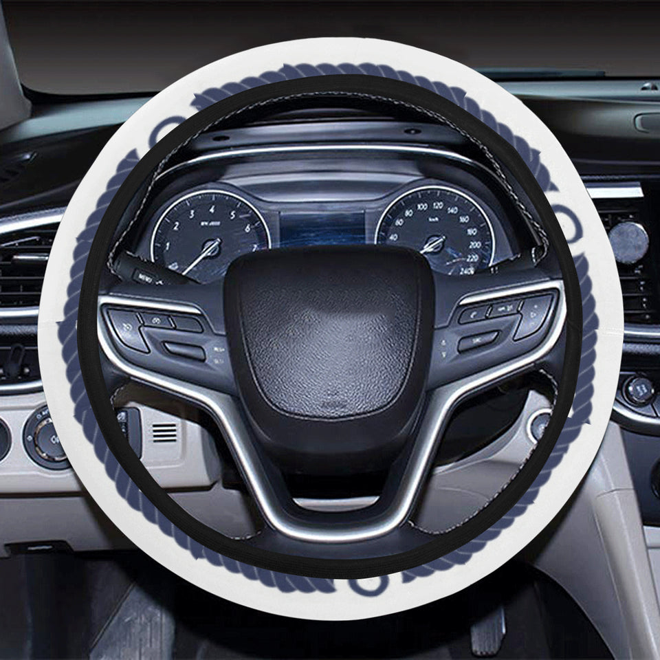 Anchor rope nautical  pattern Car Steering Wheel Cover