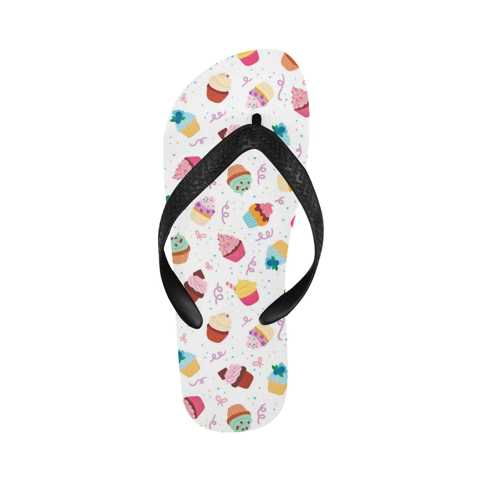 Cake cupcake design pattern Unisex Flip Flops