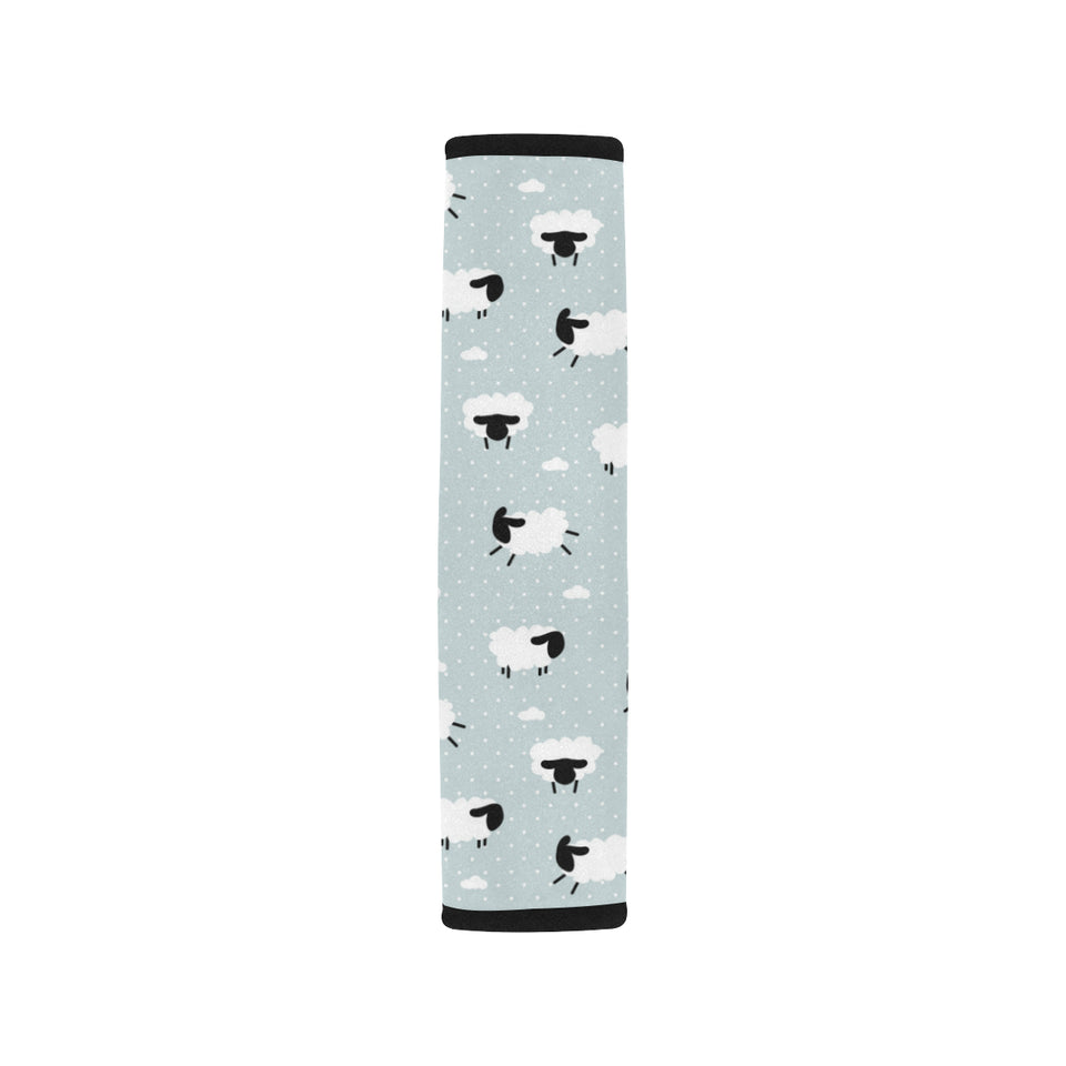 Sheep polka dot cloud pattern Car Seat Belt Cover