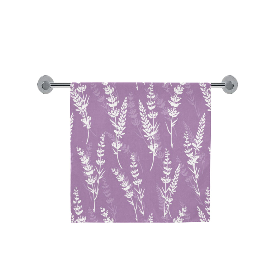 Lavender flowers purple pattern Bath Towel