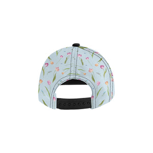 Watercolor Tulips pattern All Over Print Snapback Cap