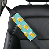 Beer pattern green background Car Seat Belt Cover