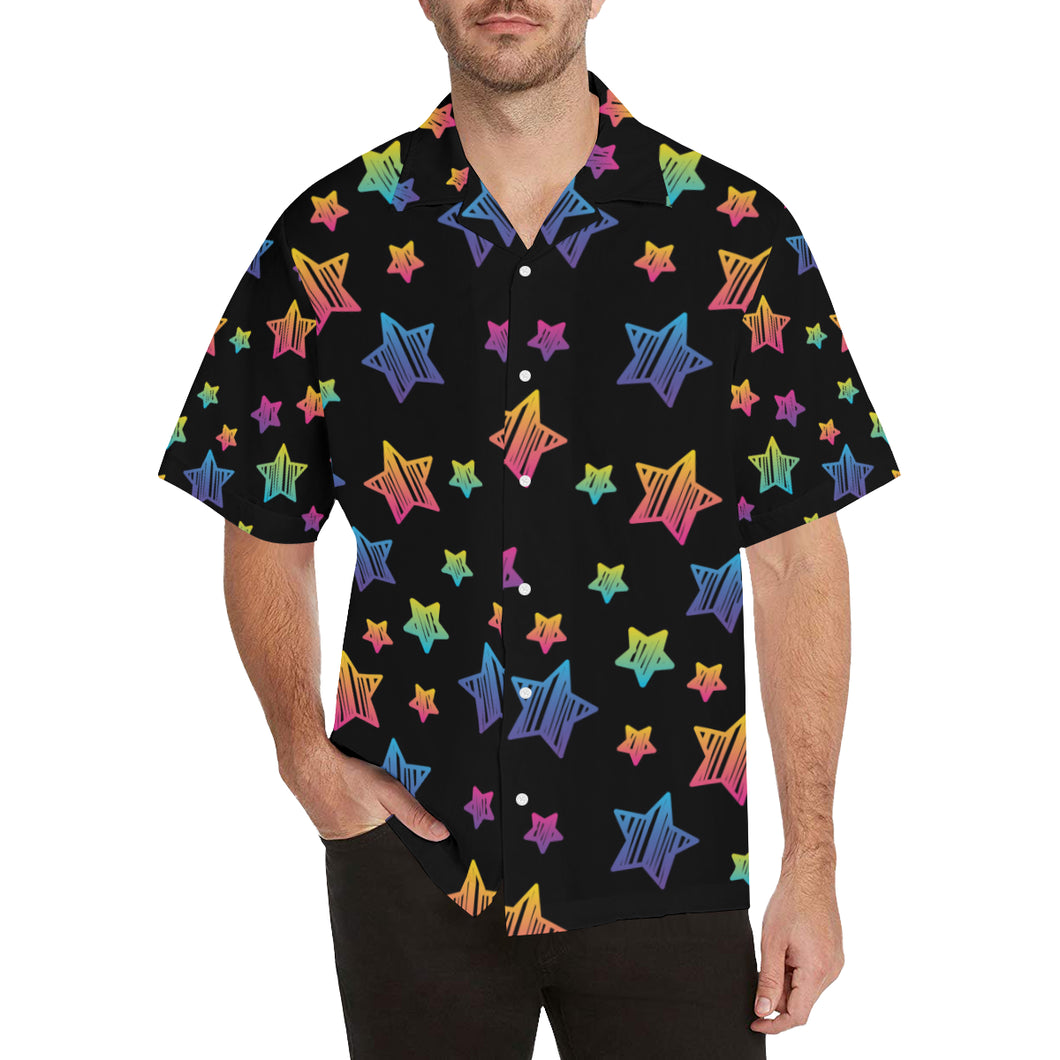Colorful star pattern Men's All Over Print Hawaiian Shirt