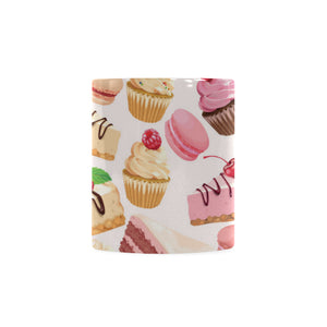 Cake cupcake sweets pattern Classical White Mug (Fulfilled In US)