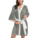 Coffee bean abstract modern pattern Women's Short Kimono Robe
