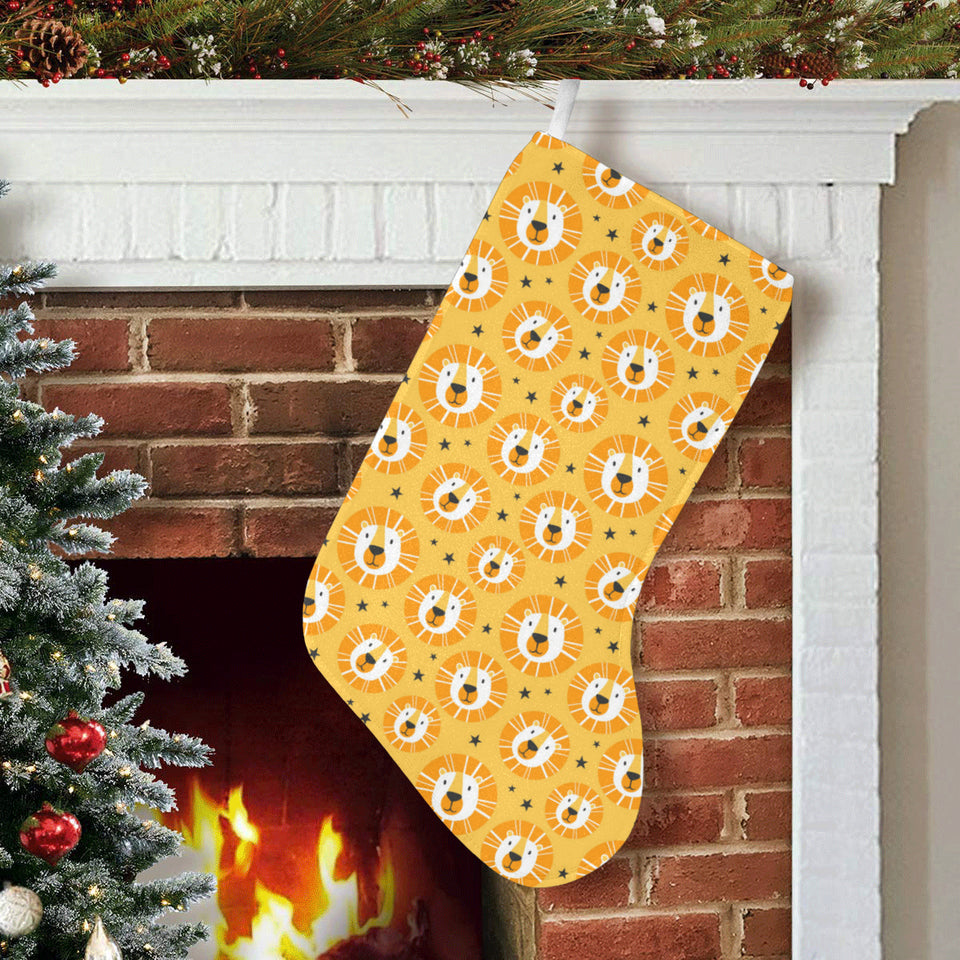 Lion Pattern Print Design 03 Christmas Stocking