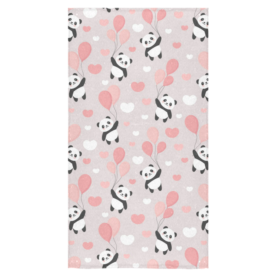 Cute panda ballon heart pattern Bath Towel