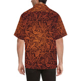 cacao beans tribal polynesian pattern Men's All Over Print Hawaiian Shirt