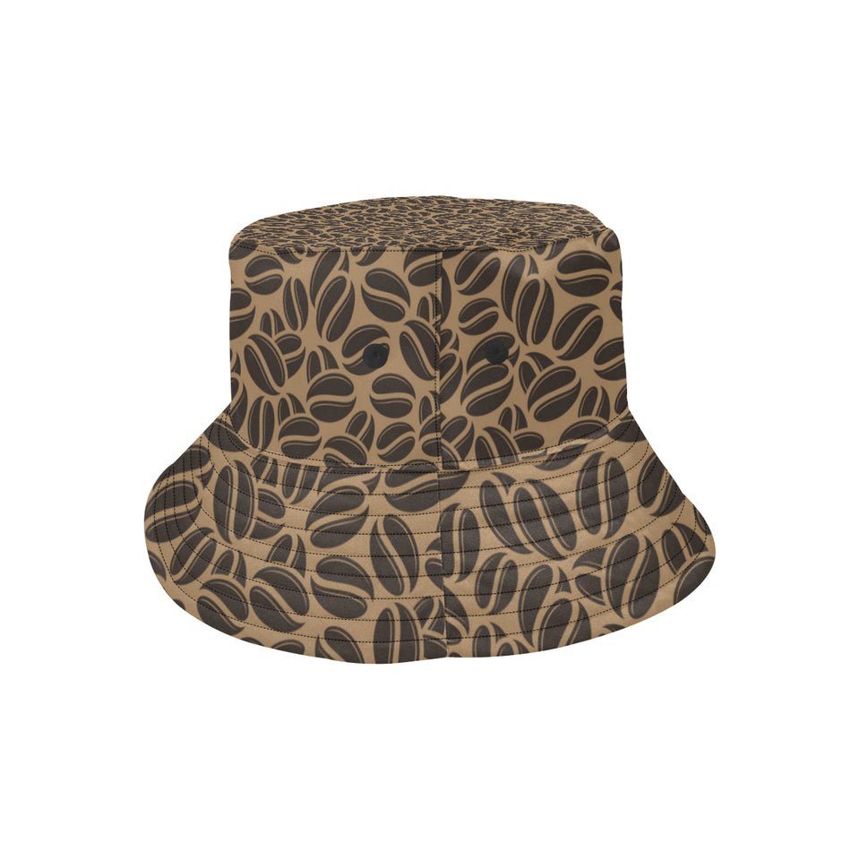 Coffee bean on brown background Unisex Bucket Hat