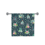 Cactus glass terrarium pattern Bath Towel