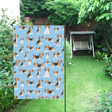 Beagle dog blue background pattern House Flag Garden Flag