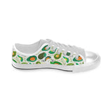 Avocado design pattern Men's Low Top Shoes White