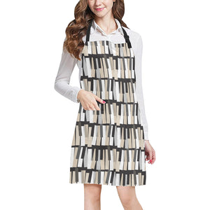 Piano Pattern Print Design 04 All Over Print Adjustable Apron