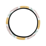 colorful onions white background Car Steering Wheel Cover