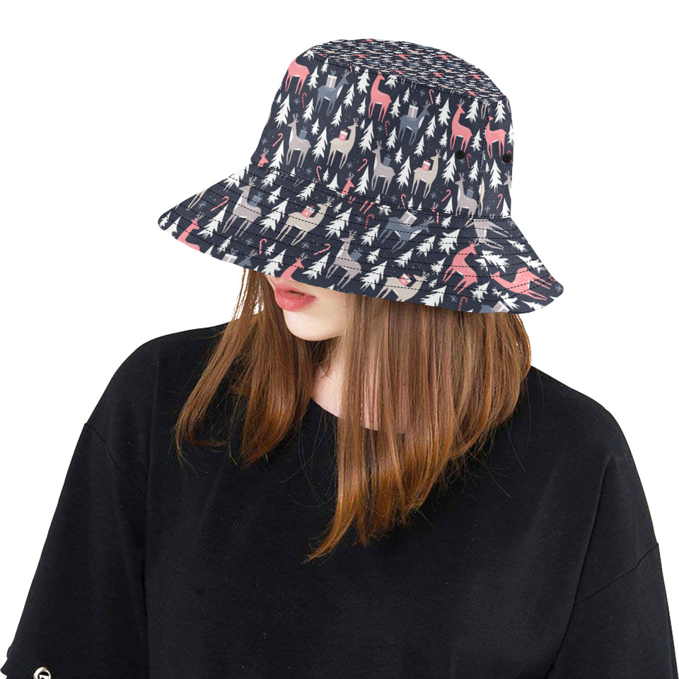 Deers Winter Christmas pattern Unisex Bucket Hat