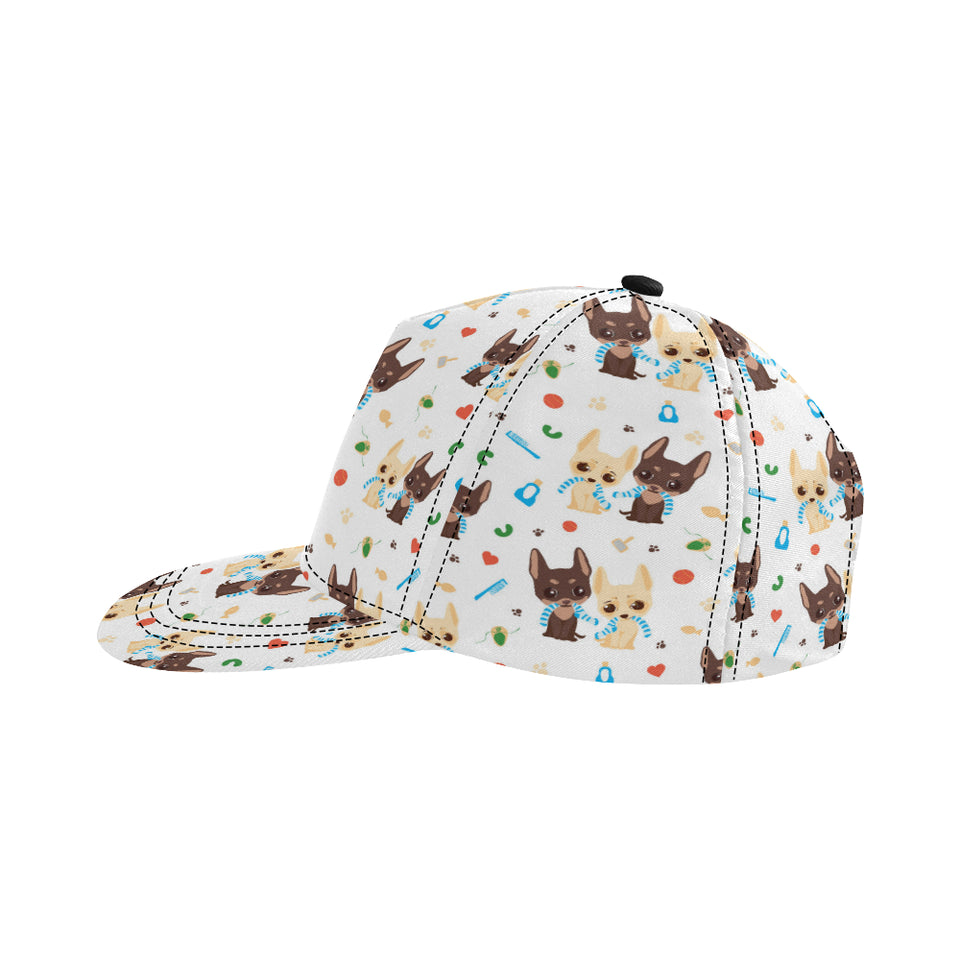 Cute Chihuahua dog pattern All Over Print Snapback Cap