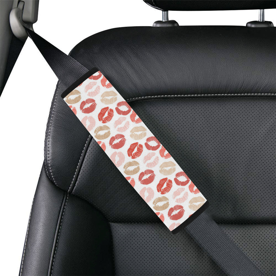 Lips Pattern Print Design 04 Car Seat Belt Cover