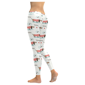Cute dachshund bone pattern Women's Legging Fulfilled In US