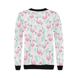 Cute flamingo pattern Women's Crew Neck Sweatshirt