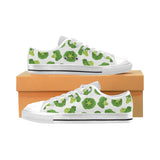 Cute broccoli pattern Men's Low Top Shoes White