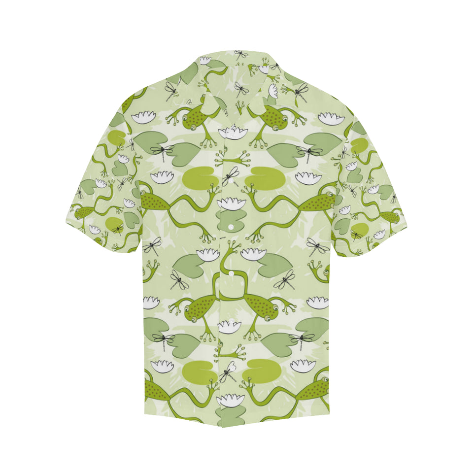 Cute frog dragonfly pattern Men's All Over Print Hawaiian Shirt