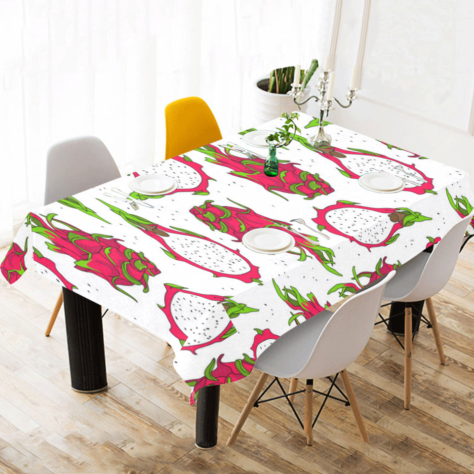 dragon fruits white background Tablecloth